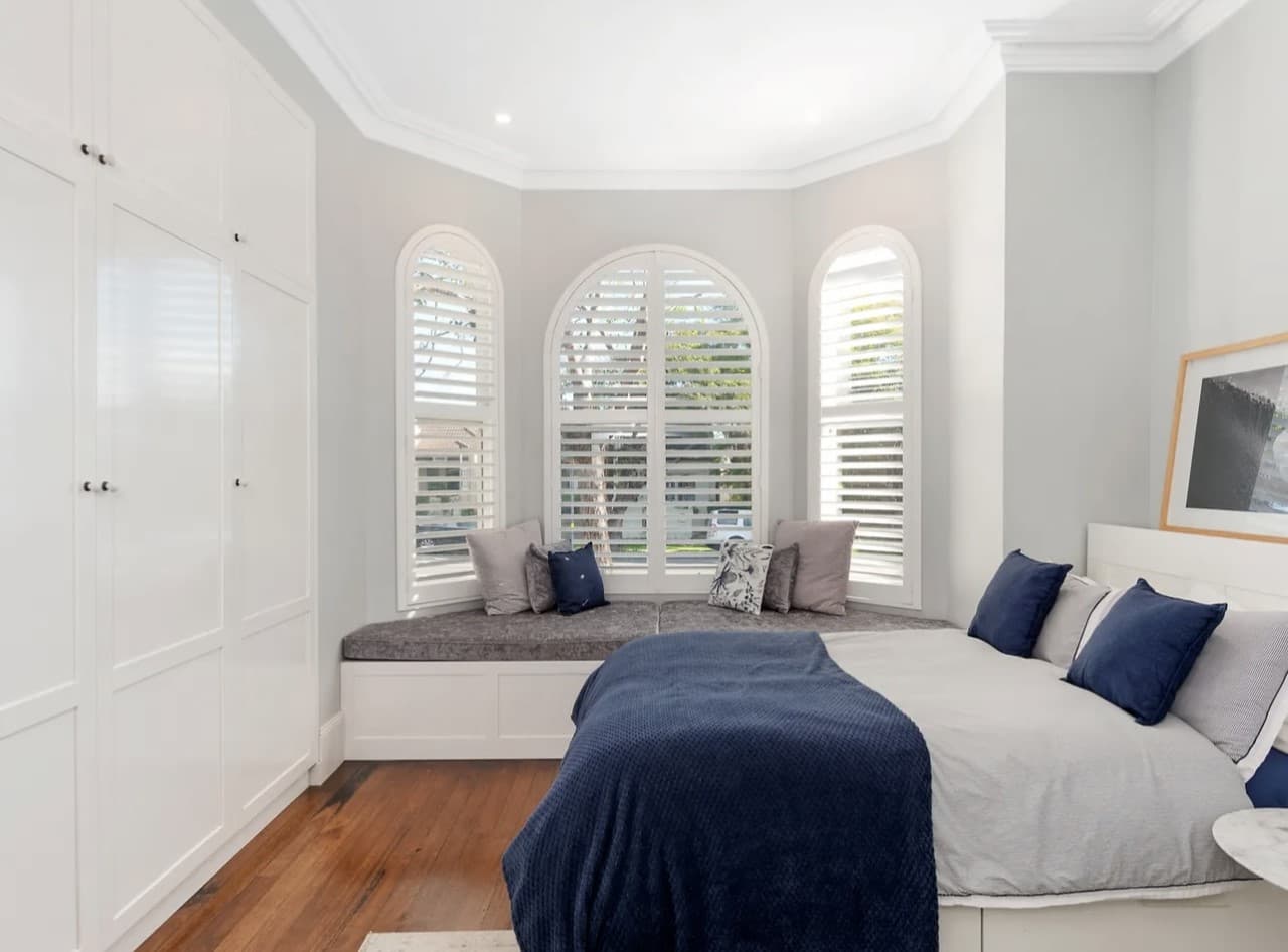 KBLCO bedroom renovation, Sydney. Feature window and natural light.