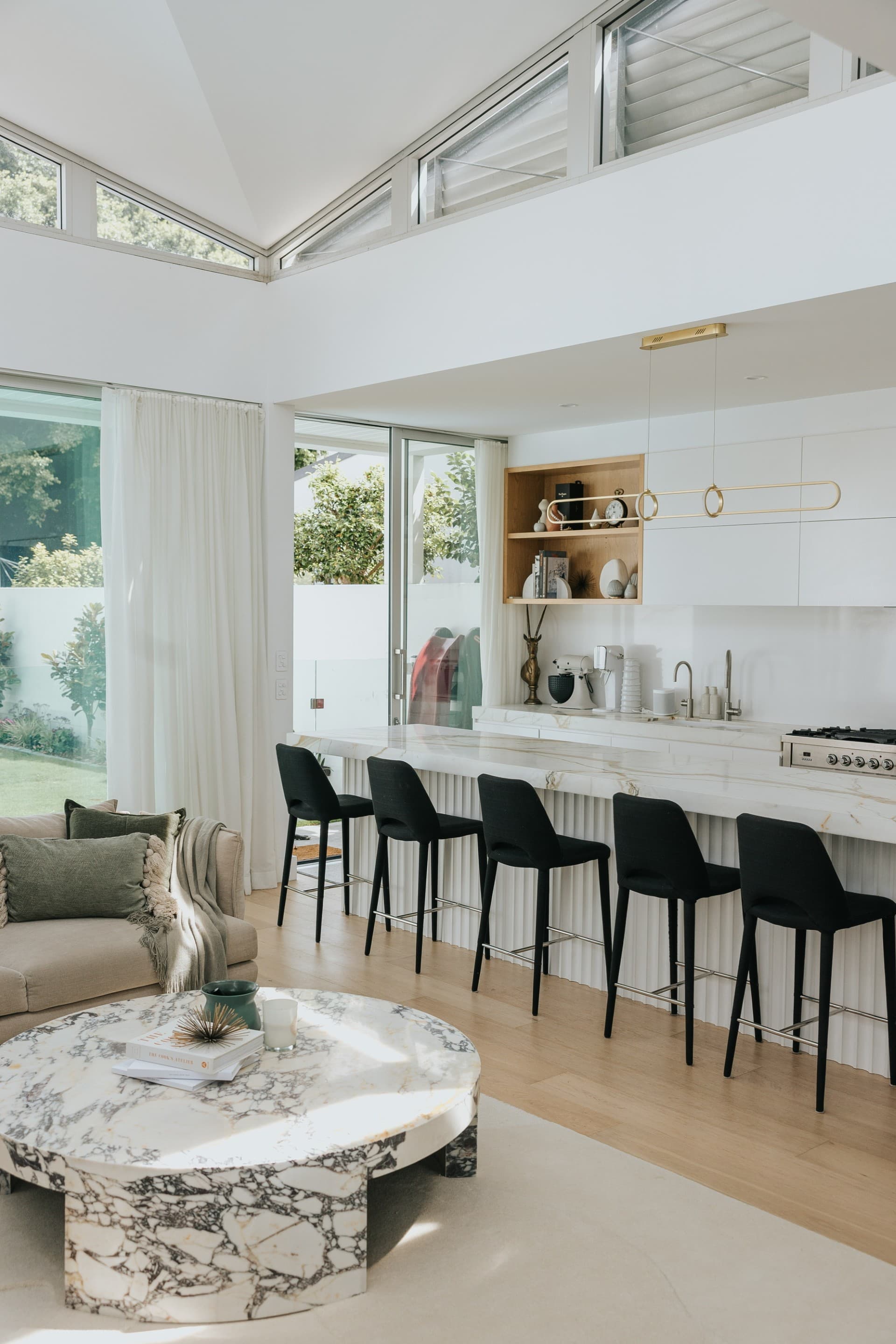 KBLCO kitchen renovation, Sydney. Vertical layout with detailed joinery.
